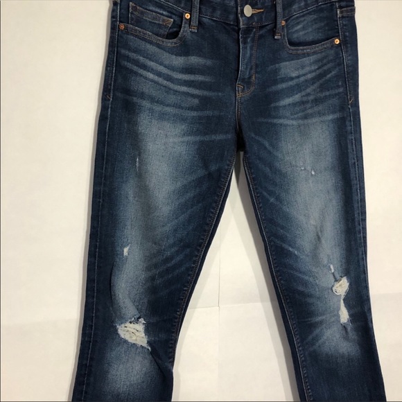 New Gap 1969 Real Straight Distressed Blue Jeans - Picture 4 of 13